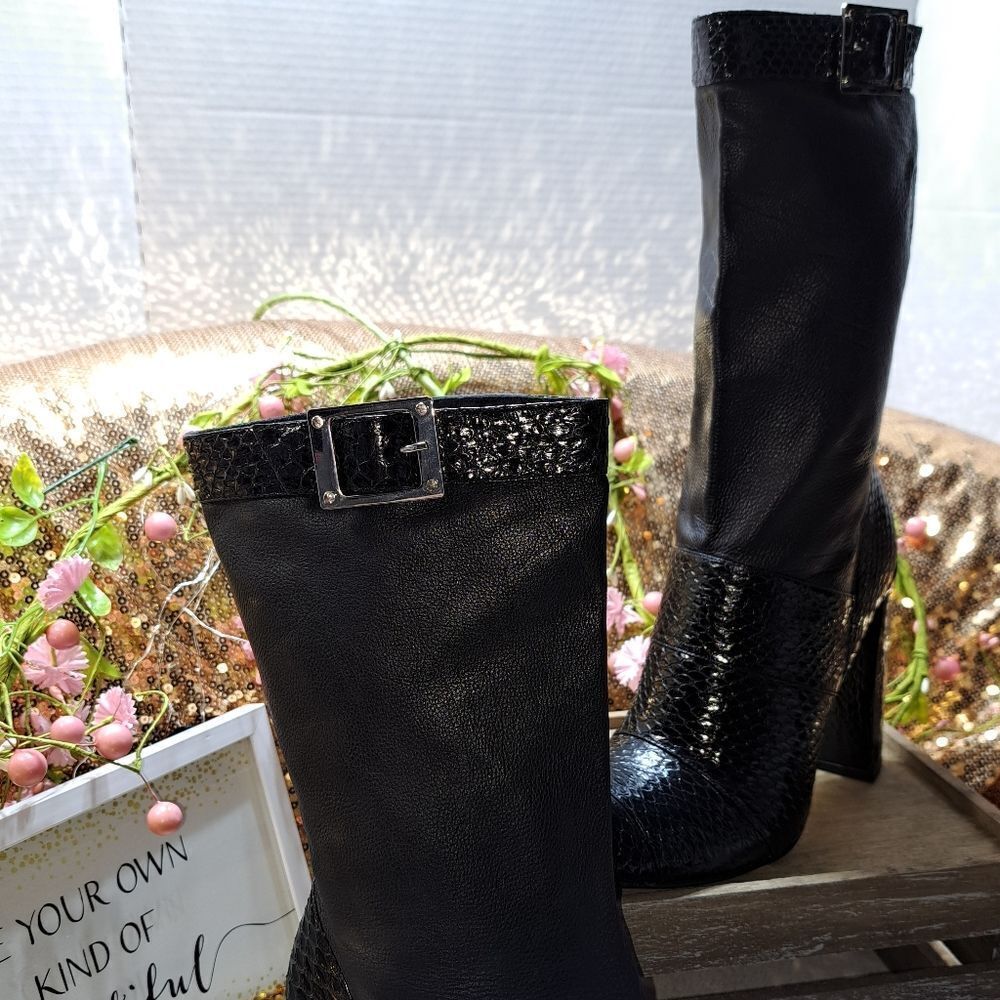 NWOB Rachel Zoe Snake Skin Nappa Leather Boot - Picture 3 of 15